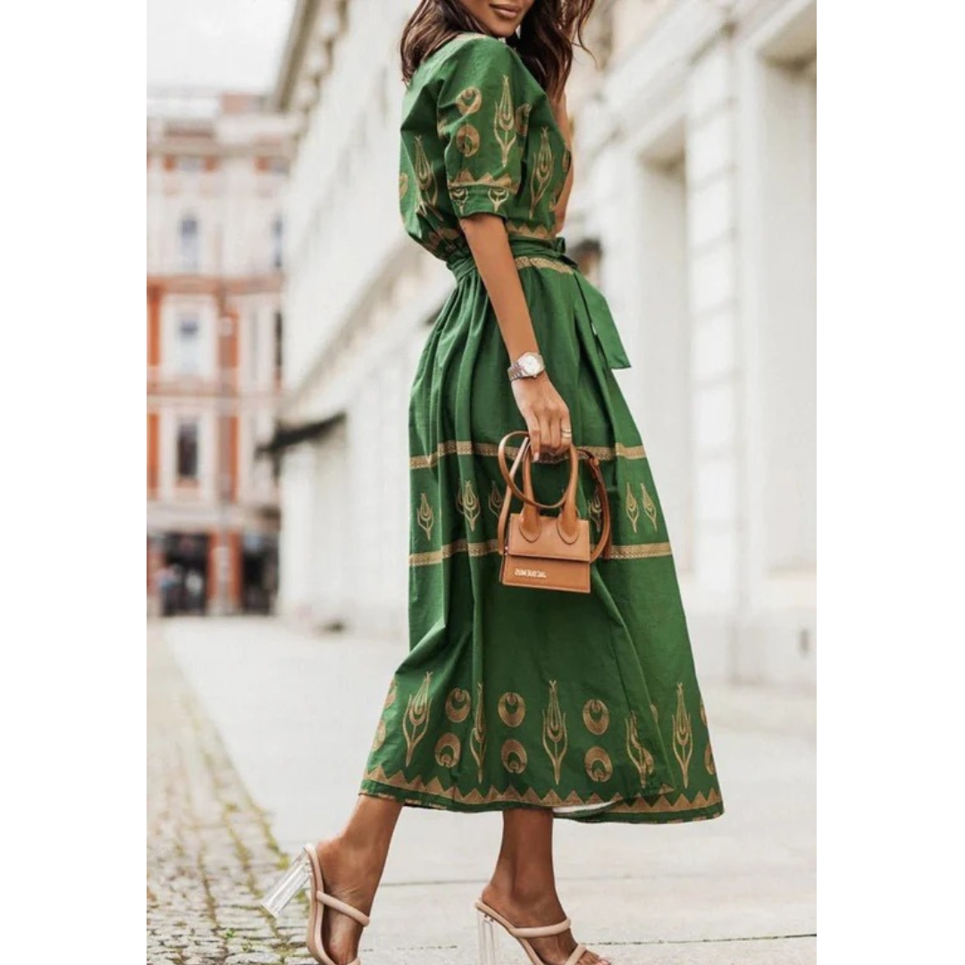Svea | Damen Sommer Boho Midikleid