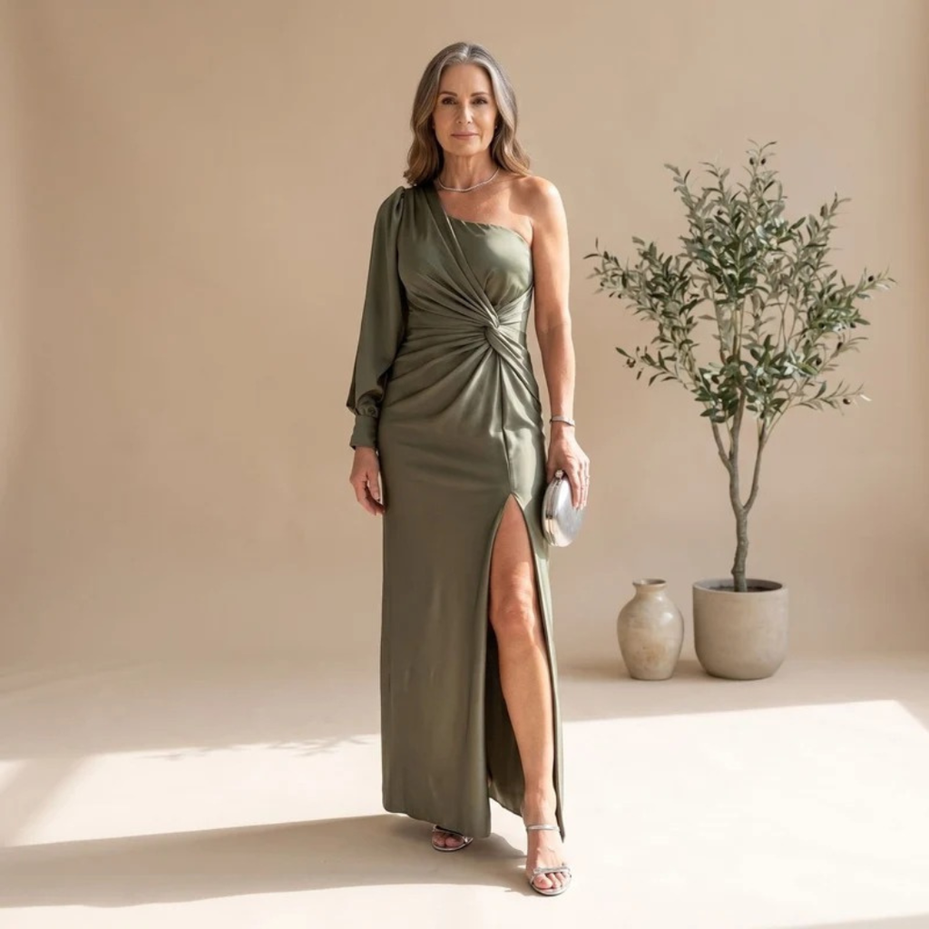 Svenja | Damen Abendkleid mit Ein-Schulter-Design