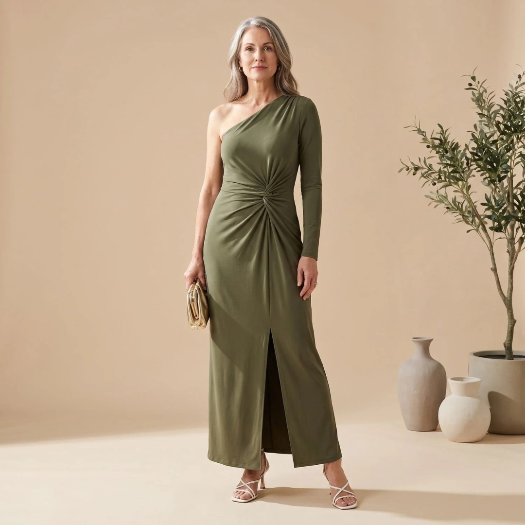 Svenja | Damen Abendkleid mit Ein-Schulter-Design