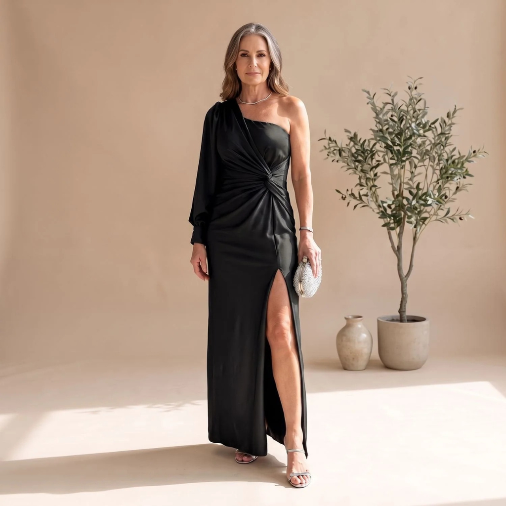 Svenja | Damen Abendkleid mit Ein-Schulter-Design