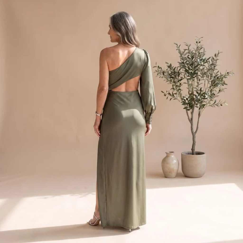 Svenja | Damen Abendkleid mit Ein-Schulter-Design
