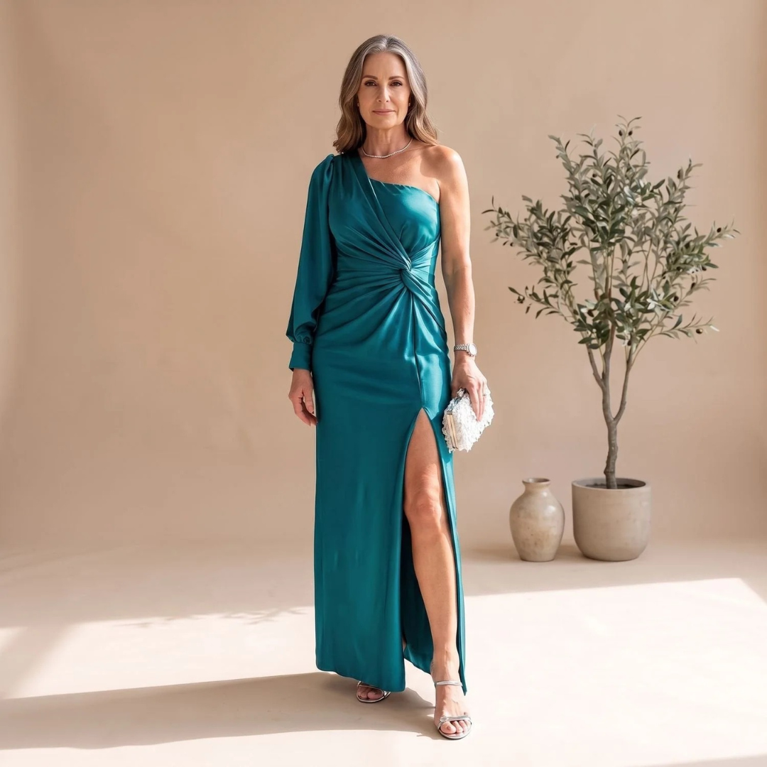 Svenja | Damen Abendkleid mit Ein-Schulter-Design