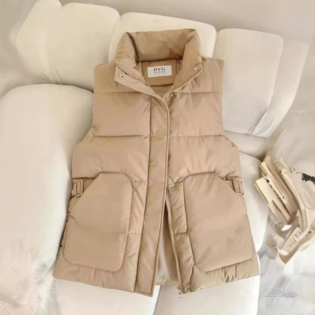 Tali | Damen Weste mit Stehkragen und Taschen