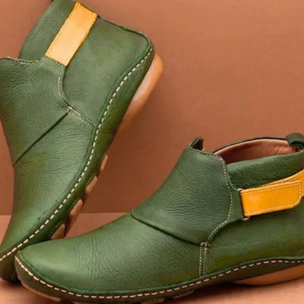 Talin | Damen Orthopädische Stiefeletten mit Reißverschluss und flacher Sohle