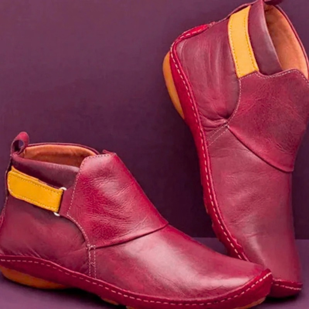Talin | Damen Orthopädische Stiefeletten mit Reißverschluss und flacher Sohle