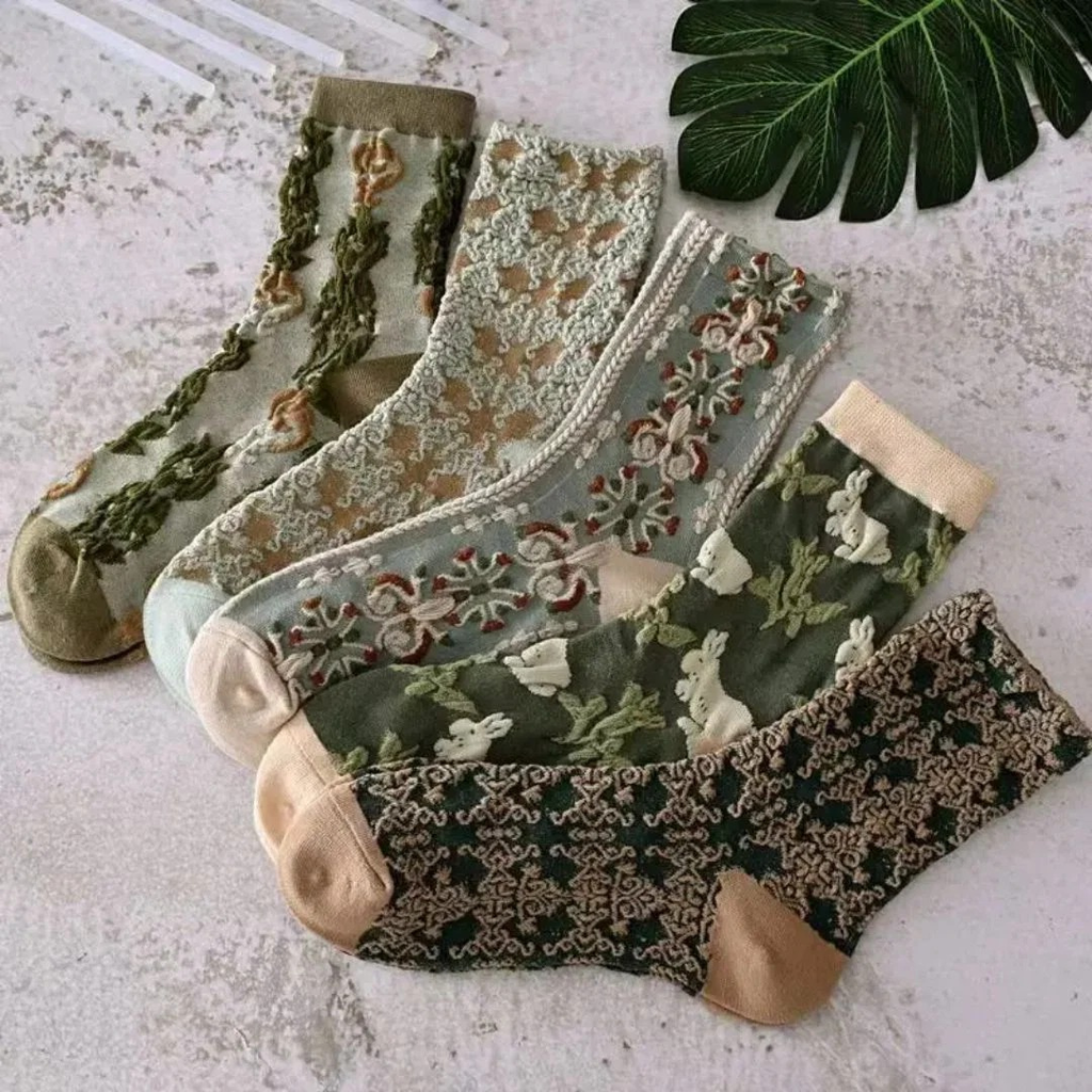 Tamara | Damen Trachtensocken mit Blumen