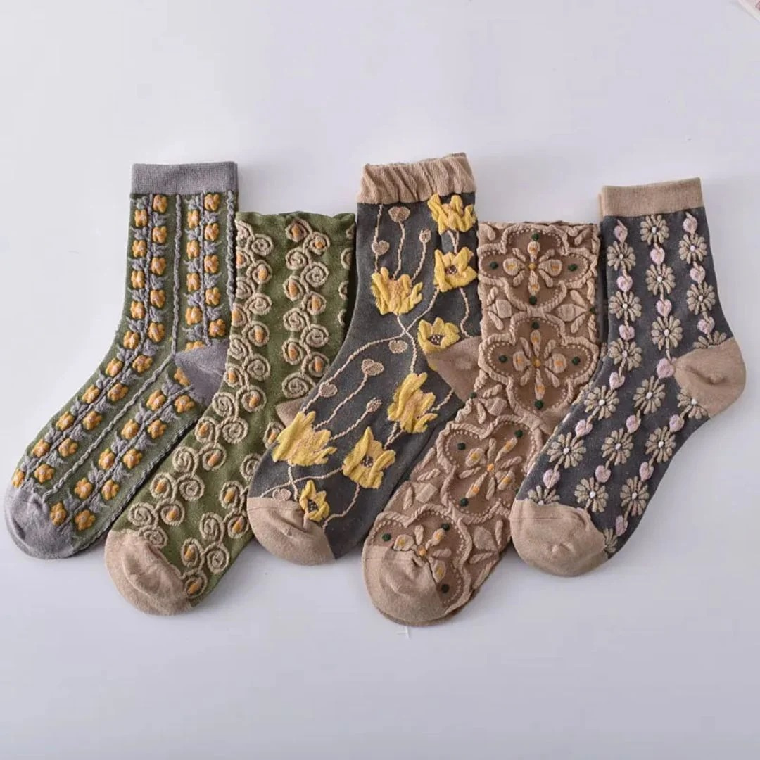 Tamara | Damen Trachtensocken mit Blumen
