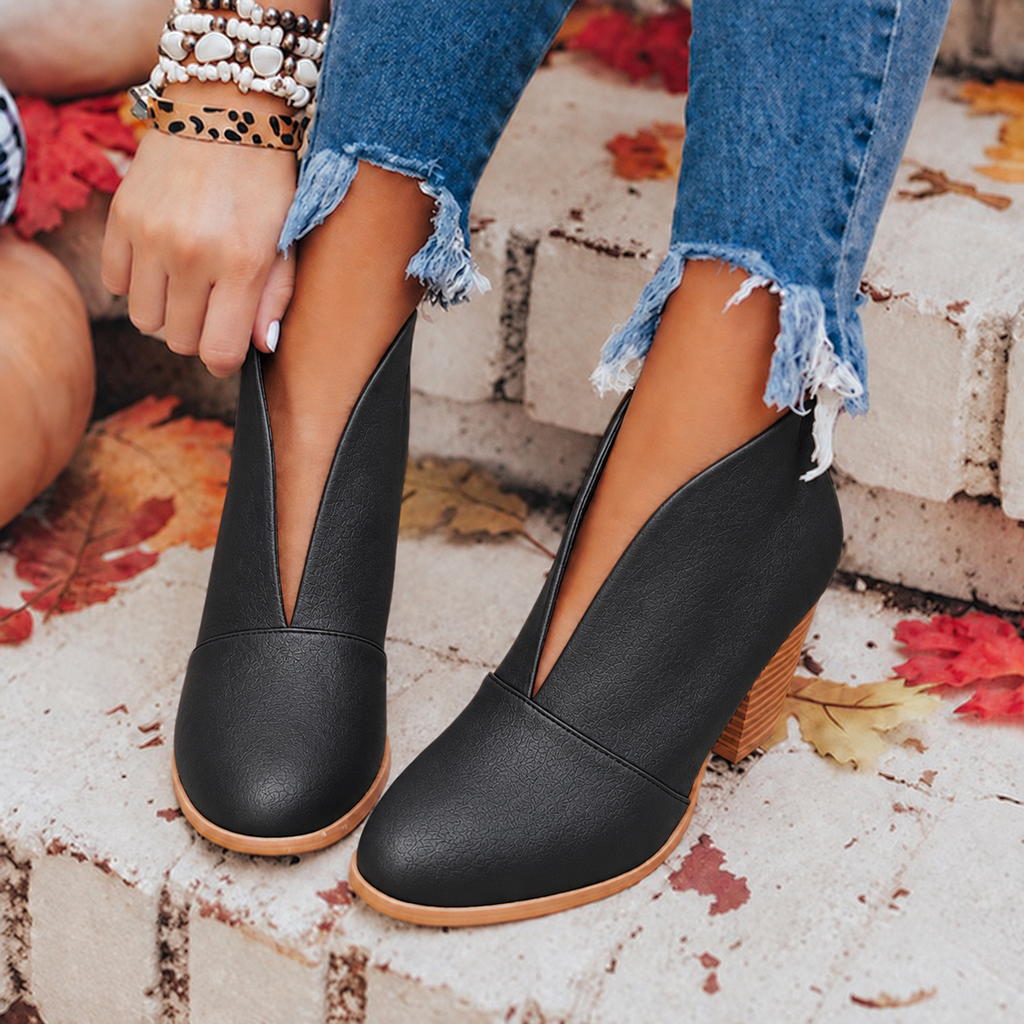 Tamina | Damen Orthopädische Stiefeletten Mit Spitzem Design Und Komfort Absatz