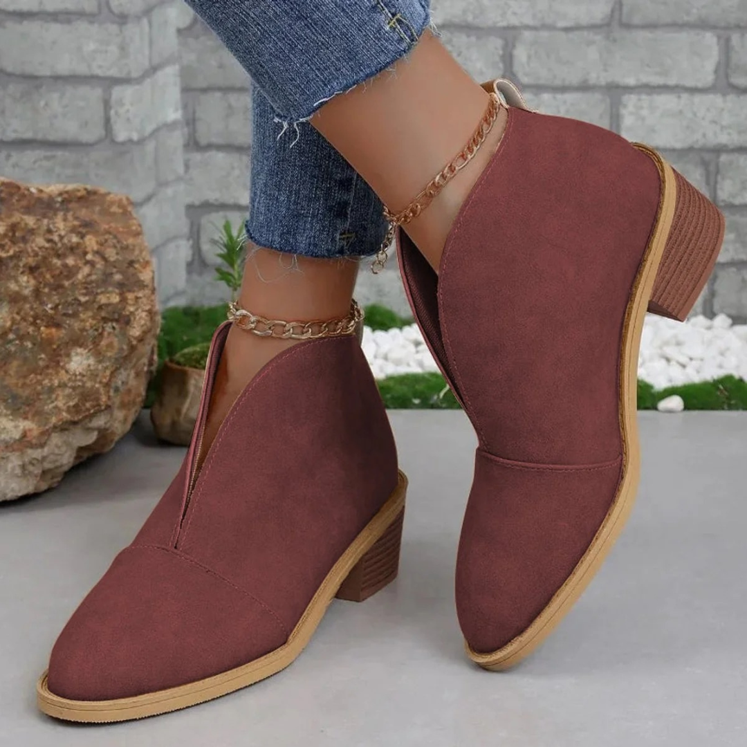 Tamina | Damen Orthopädische Stiefeletten Mit Spitzem Design Und Komfort Absatz
