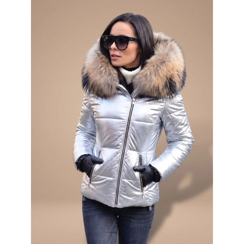 Tatjana | Damen Puffer Winterjacke mit Kapuze und Wärme