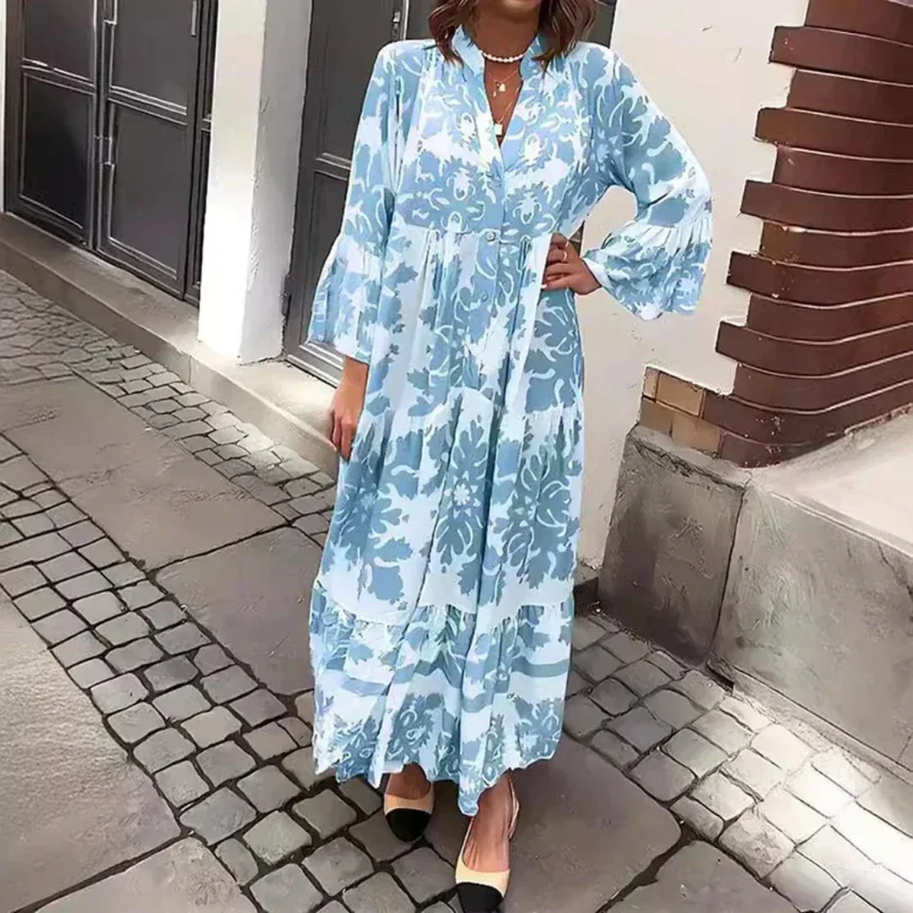 Tessa | Damen Sommerkleid Modern Boho Maxi