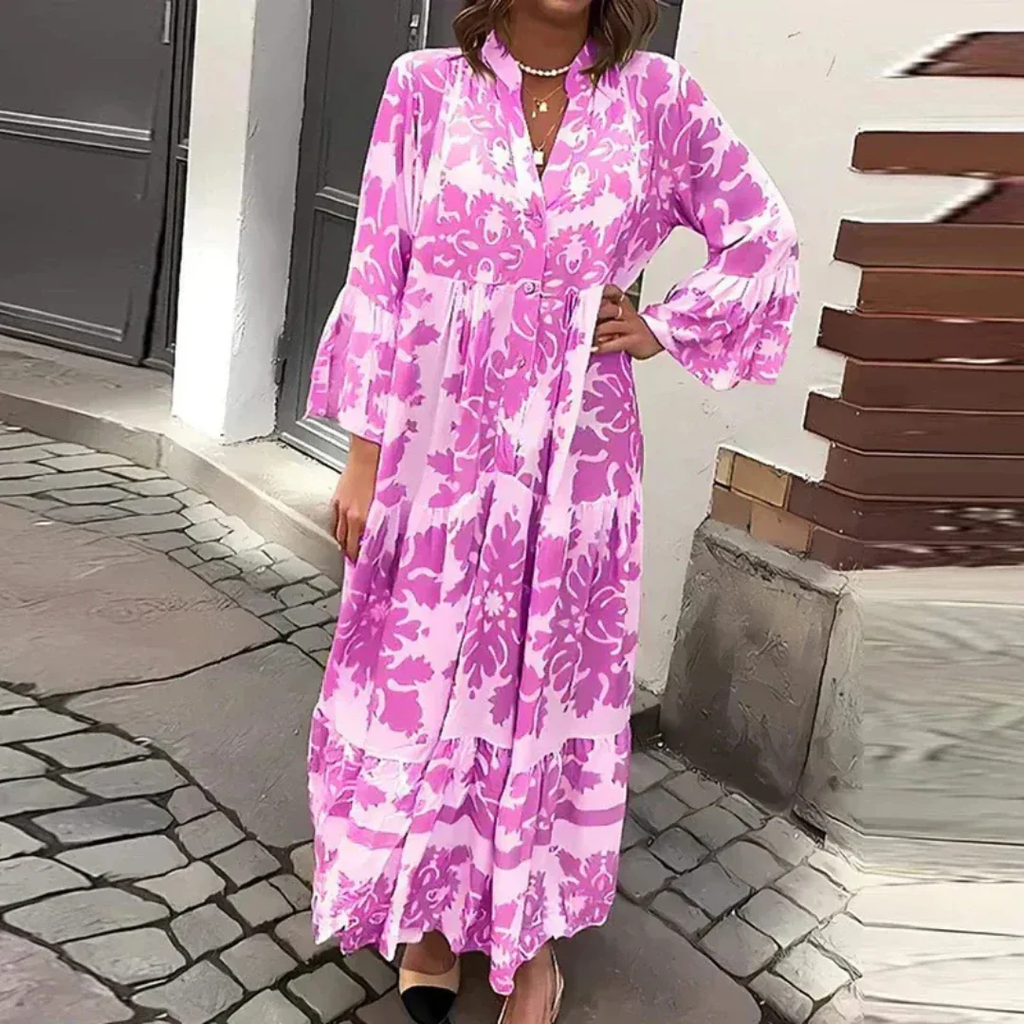 Tessa | Damen Sommerkleid Modern Boho Maxi