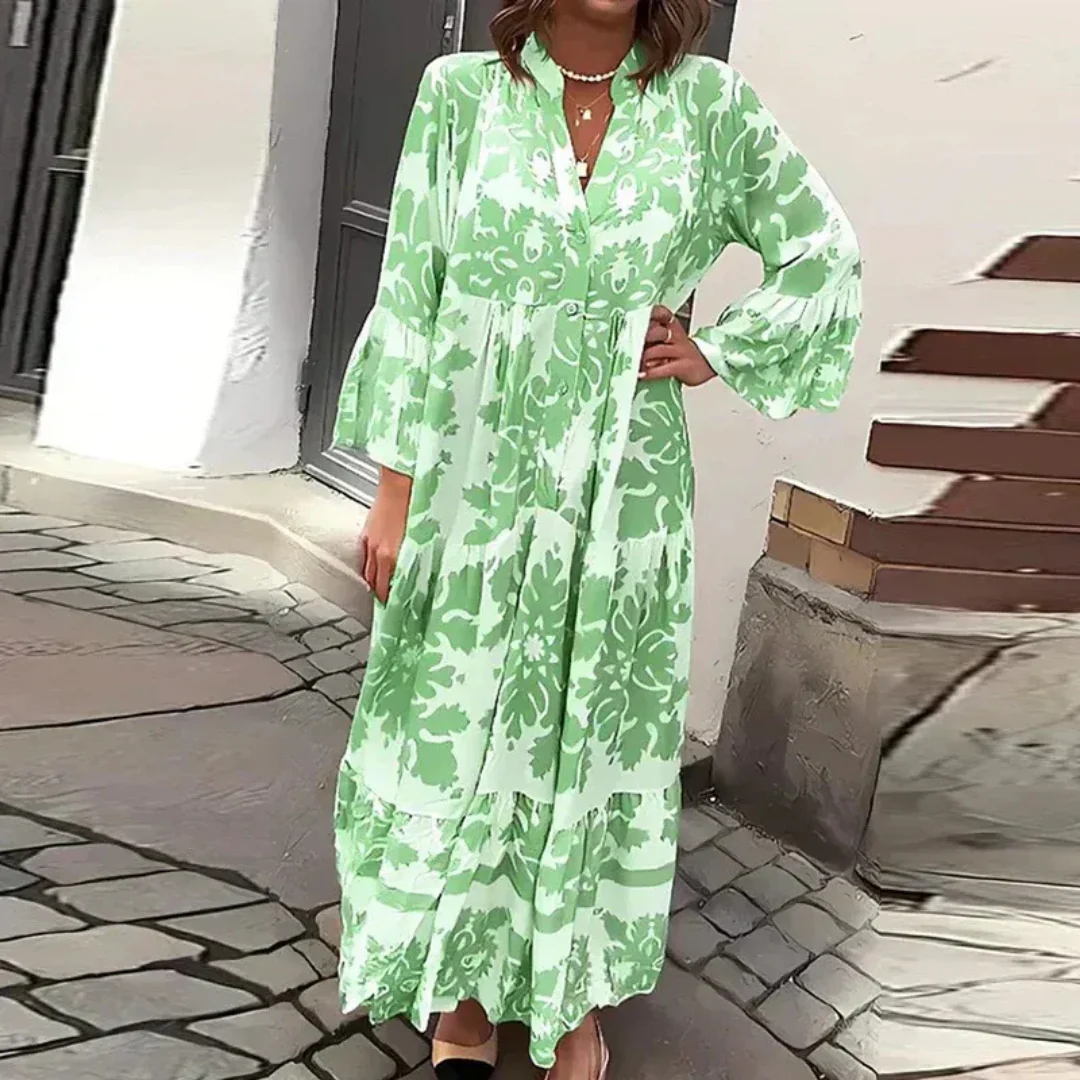 Tessa | Damen Sommerkleid Modern Boho Maxi