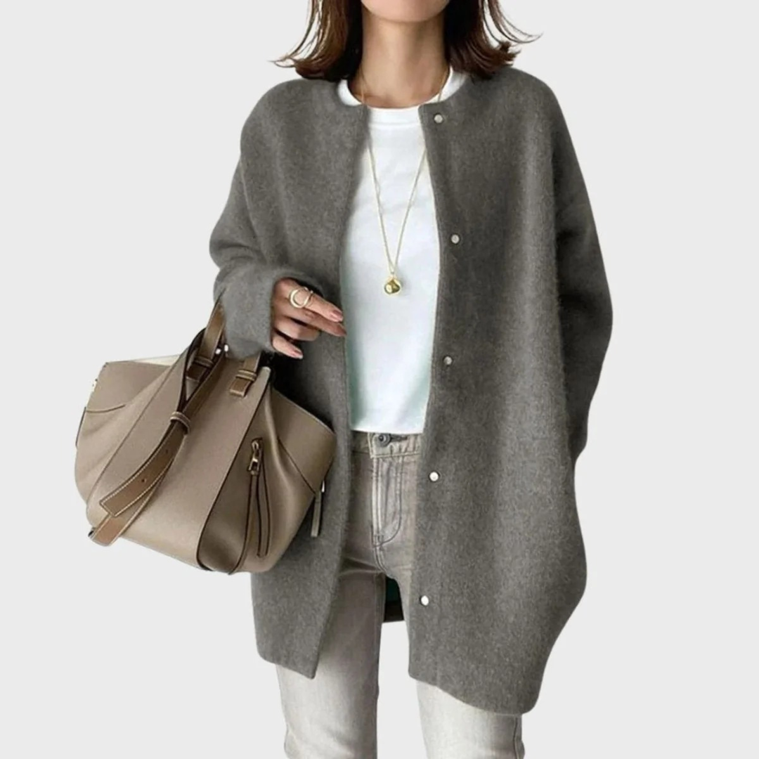 Thea | Damen Oversized Kaschmir Strickjacke