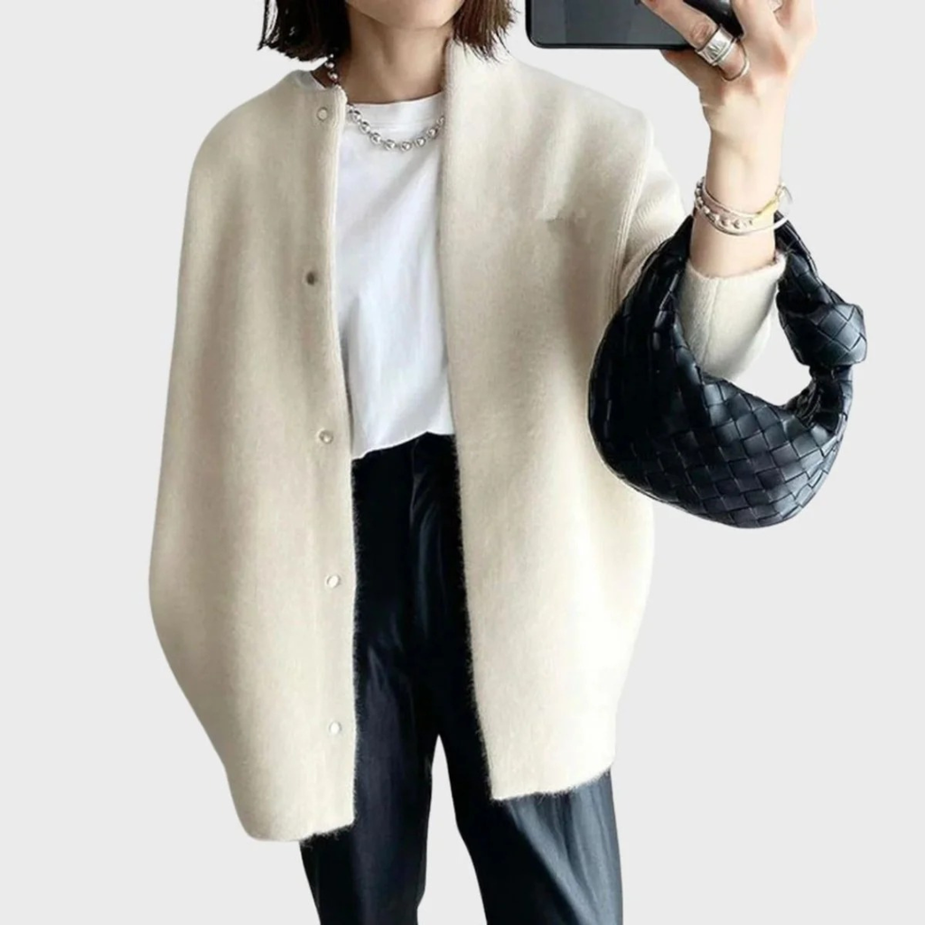 Thea | Damen Oversized Kaschmir Strickjacke