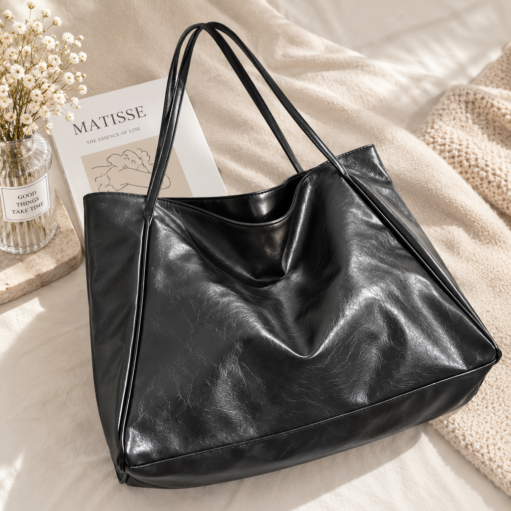 Thea | Damen Stilvolle Tote Bag Aus Kunstleder
