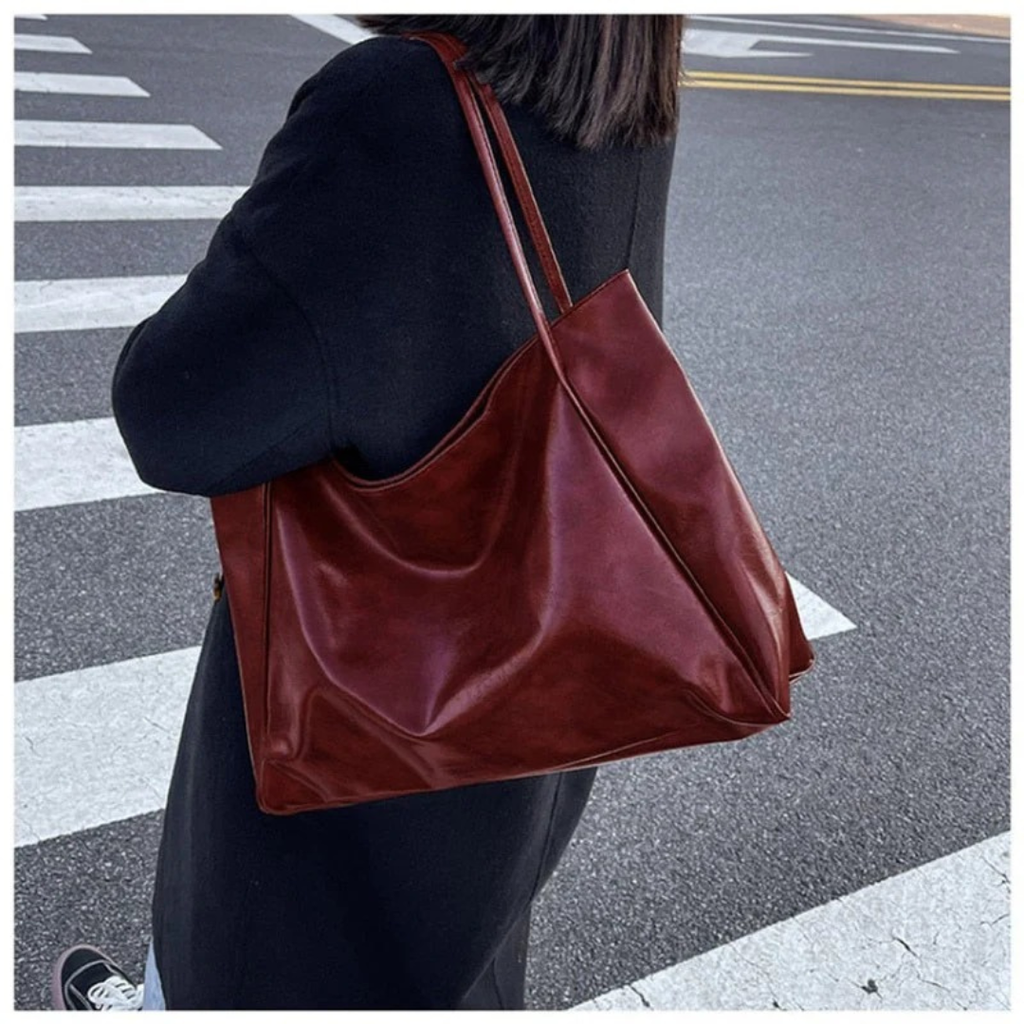 Thea | Damen Stilvolle Tote Bag Aus Kunstleder