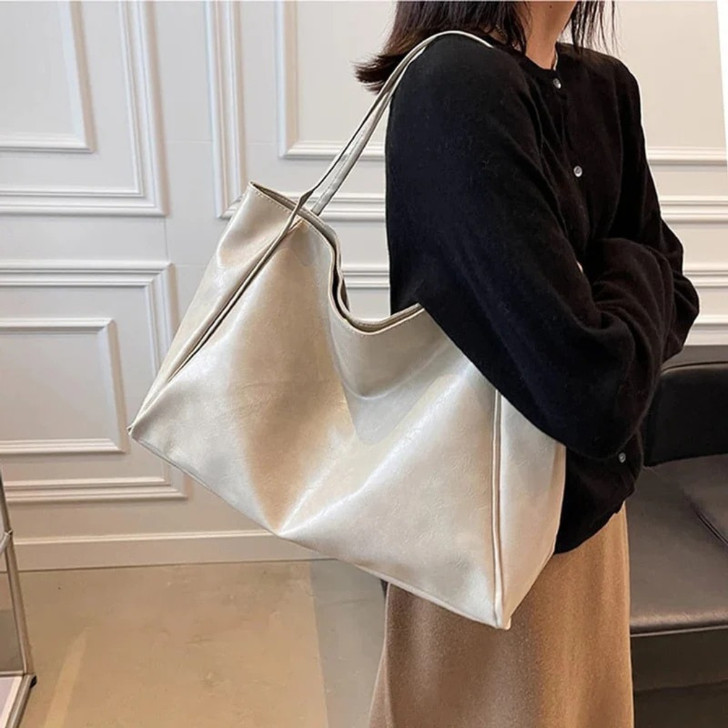 Thea | Damen Stilvolle Tote Bag Aus Kunstleder