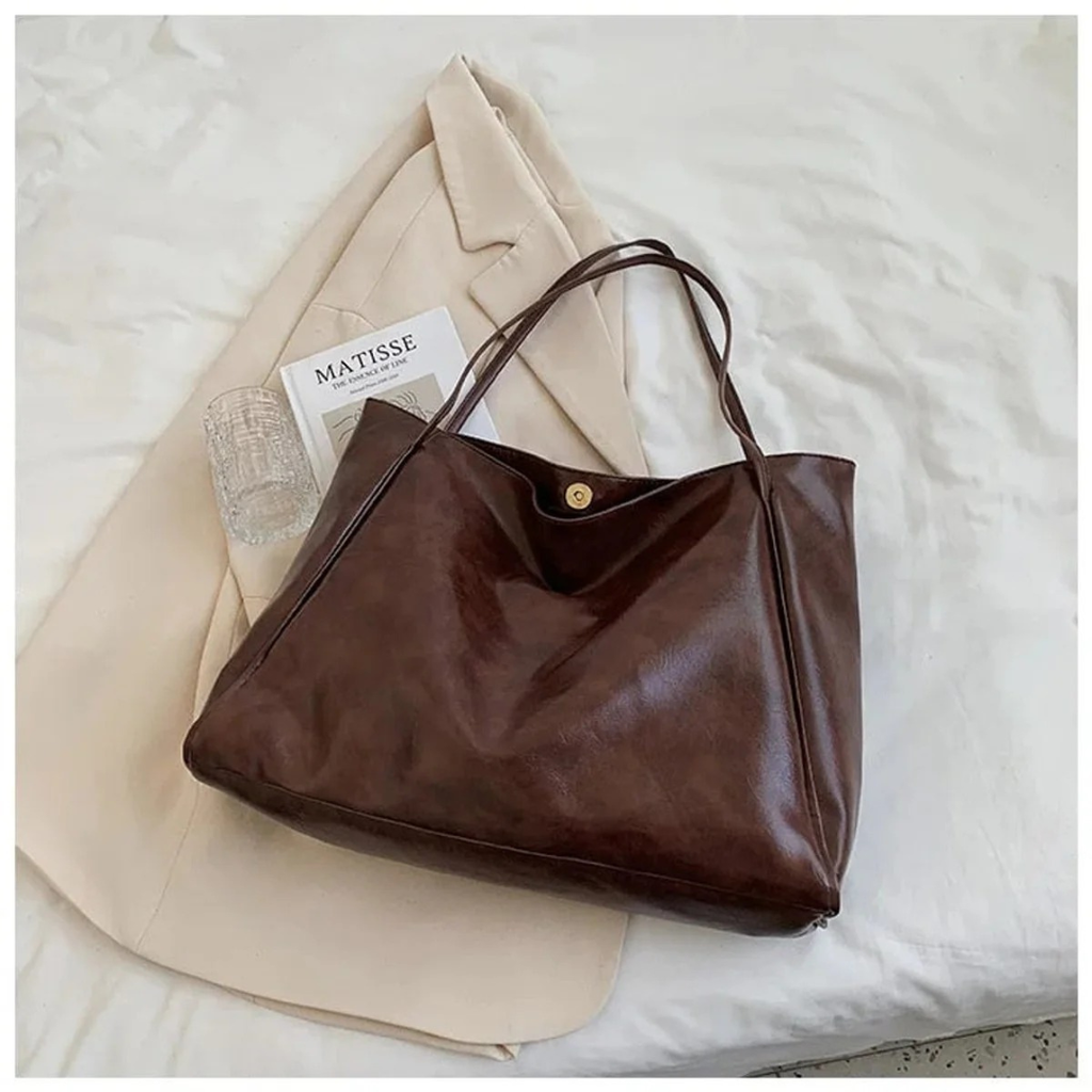 Thea | Damen Stilvolle Tote Bag Aus Kunstleder
