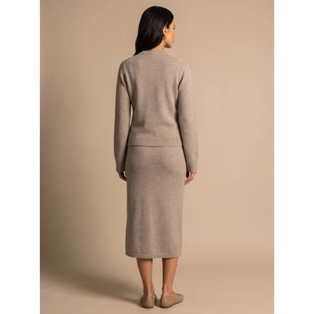 Thea | Damen Strickjacke mit Knöpfen und Taschen