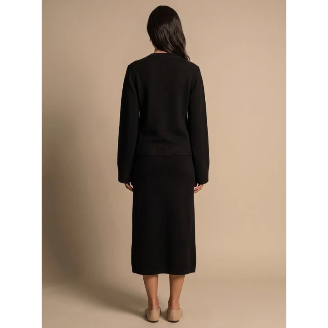 Thea | Damen Strickjacke mit Knöpfen und Taschen