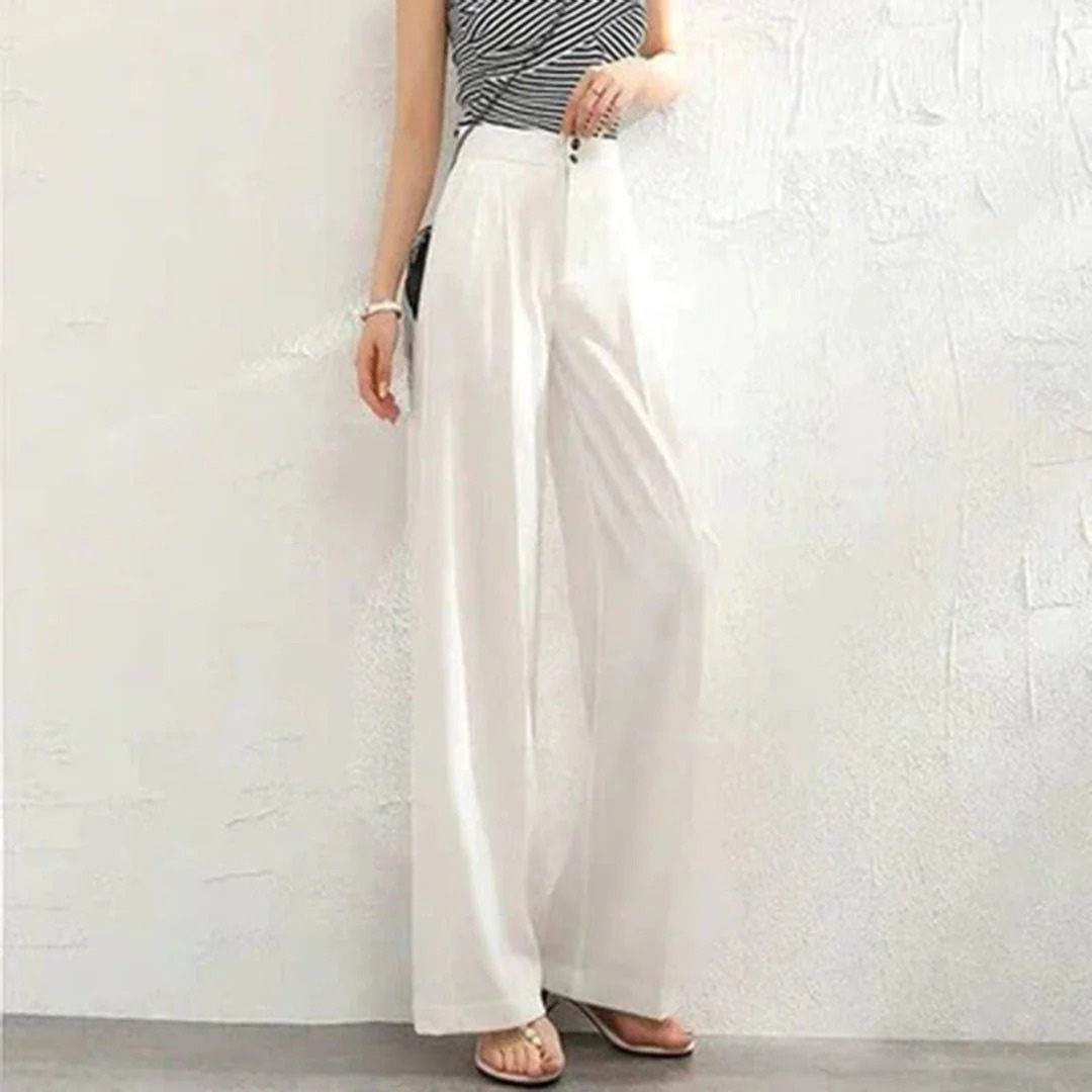 Thekla | Damen Stilvolle Wide Leg Hose Sommer