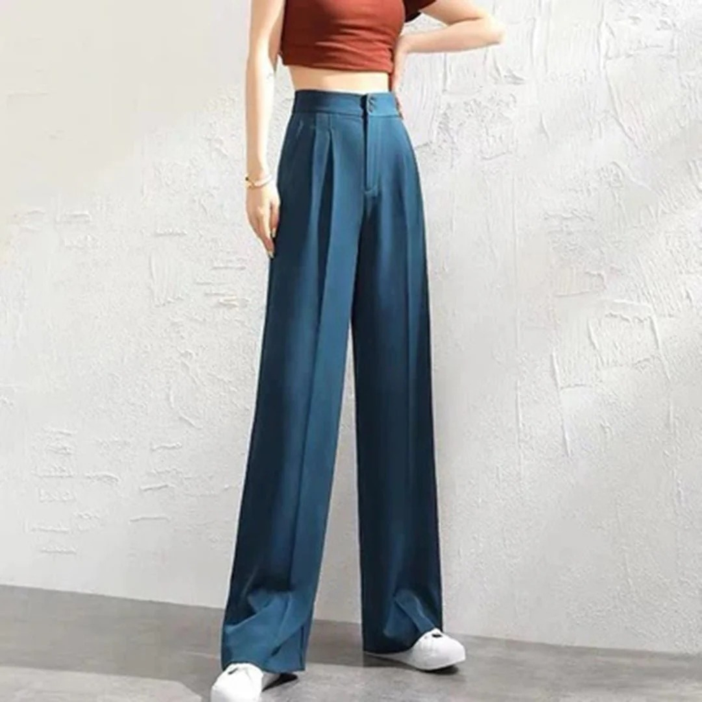 Thekla | Damen Stilvolle Wide Leg Hose Sommer
