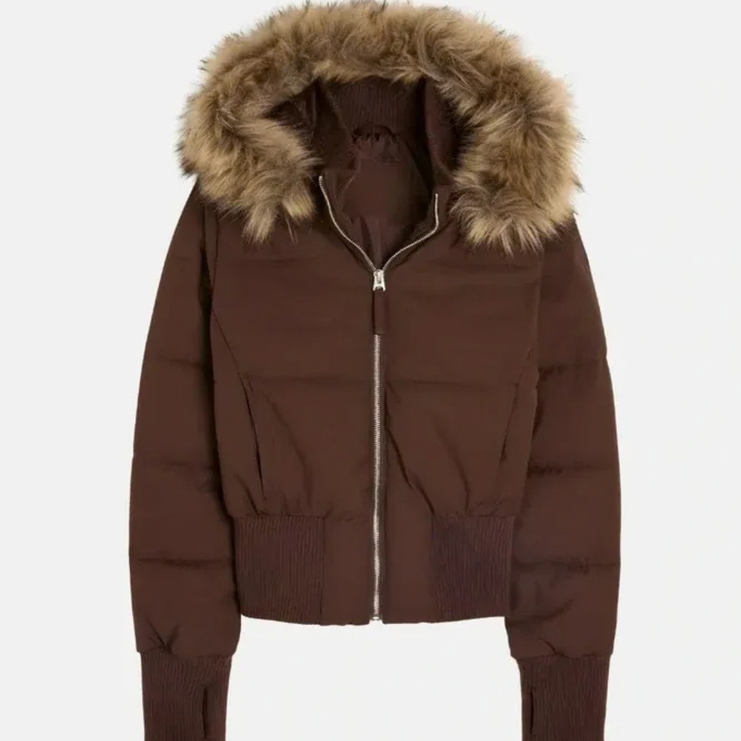 Theresa | Damen Winterjacke mit Kapuze und Reißverschluss