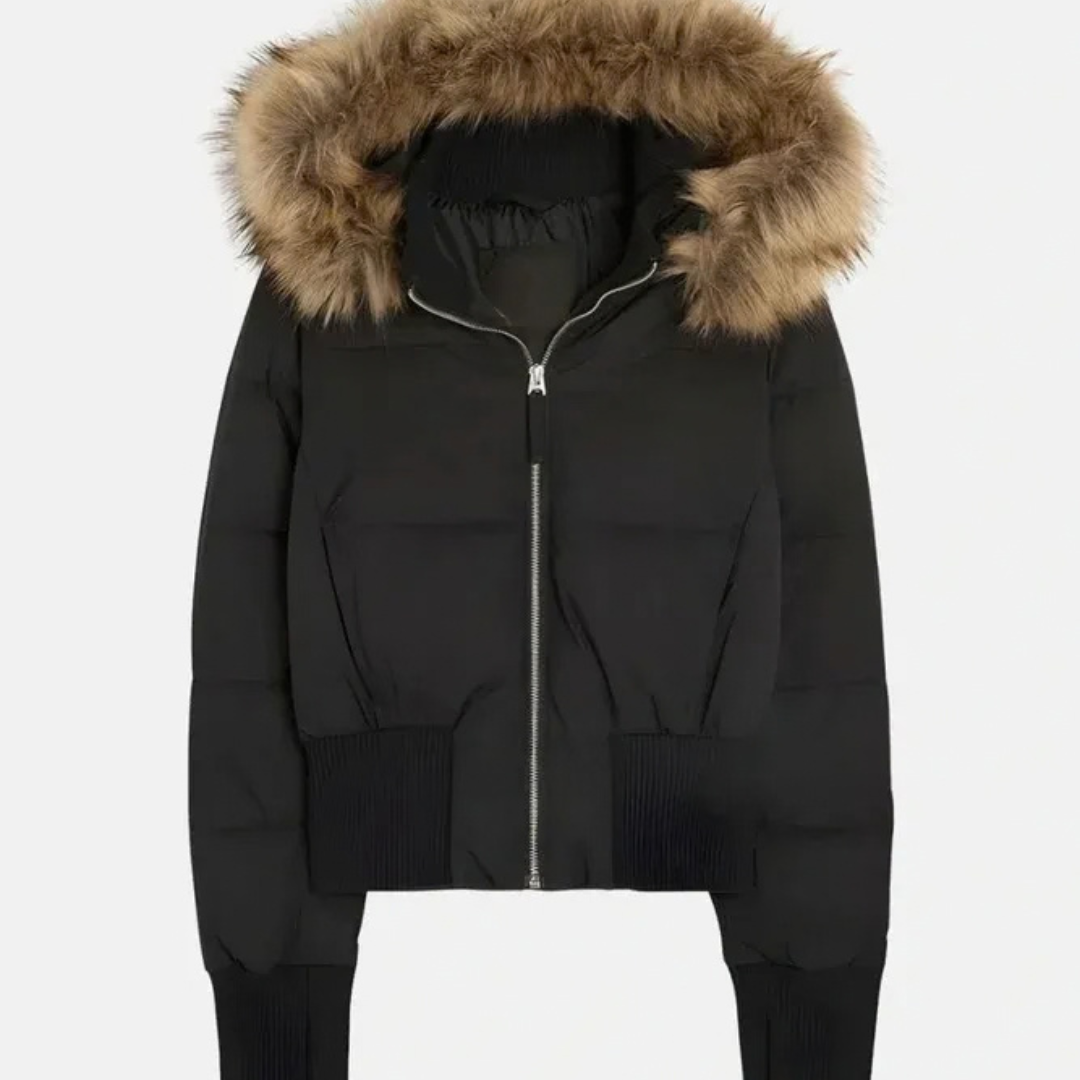 Theresa | Damen Winterjacke mit Kapuze und Reißverschluss