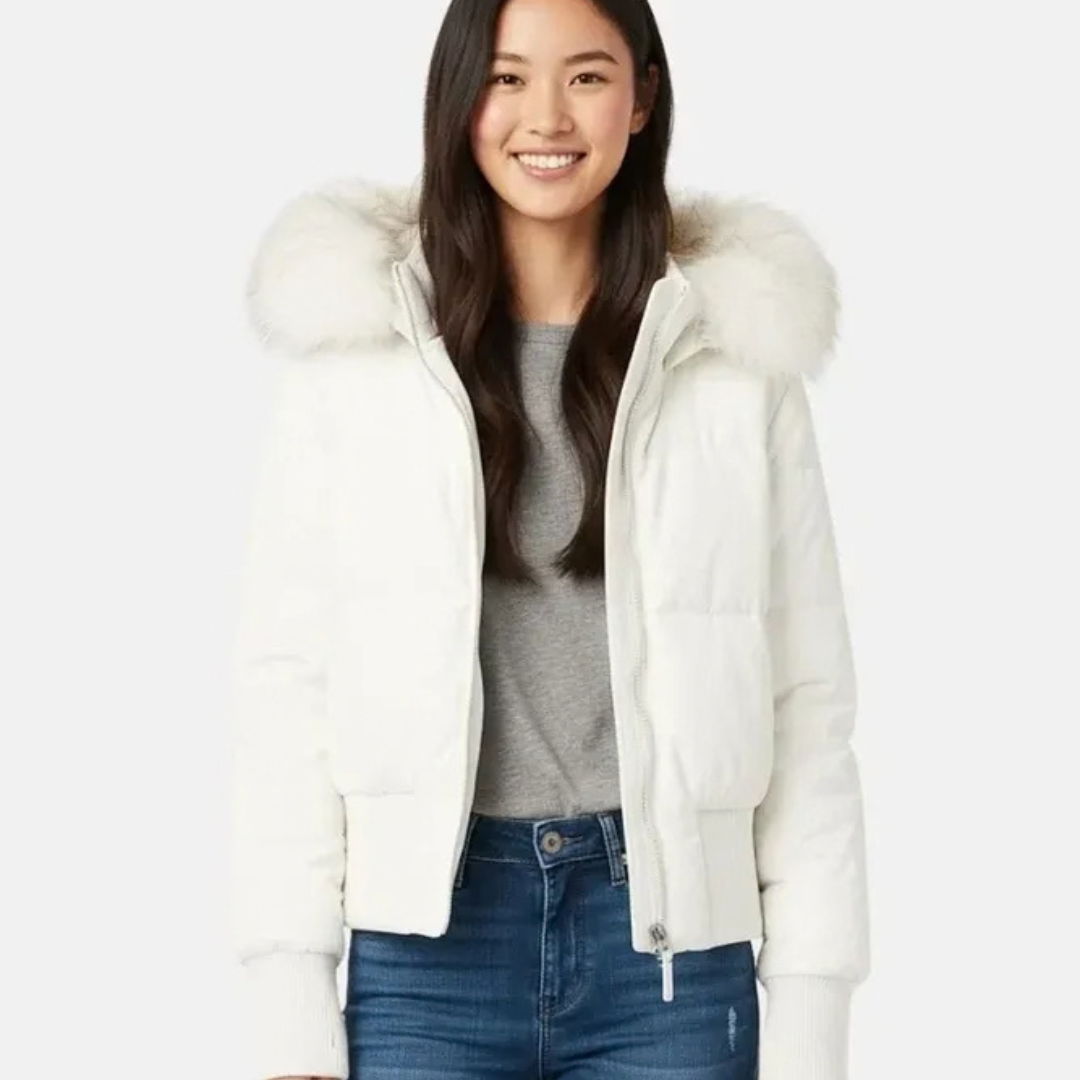 Theresa | Damen Winterjacke mit Kapuze und Reißverschluss