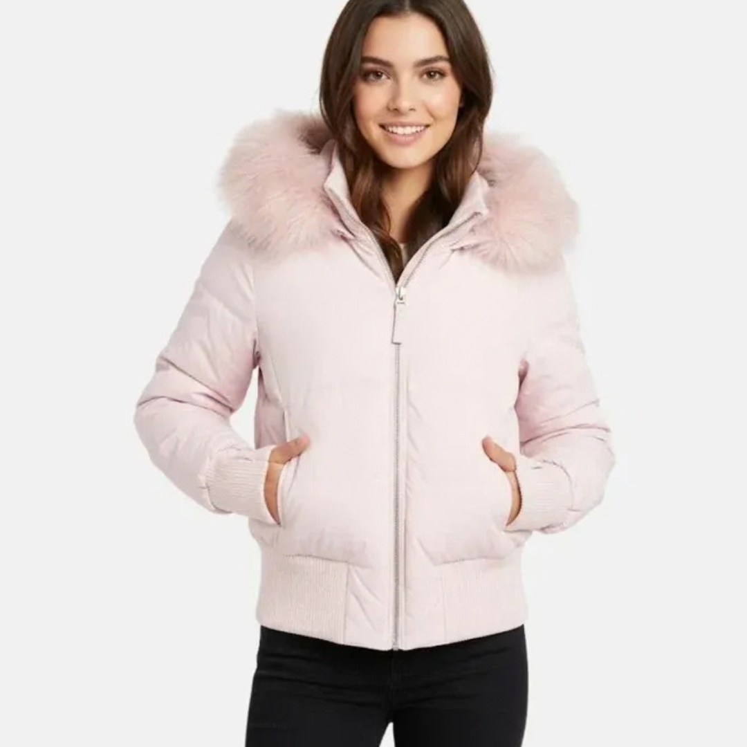 Theresa | Damen Winterjacke mit Kapuze und Reißverschluss