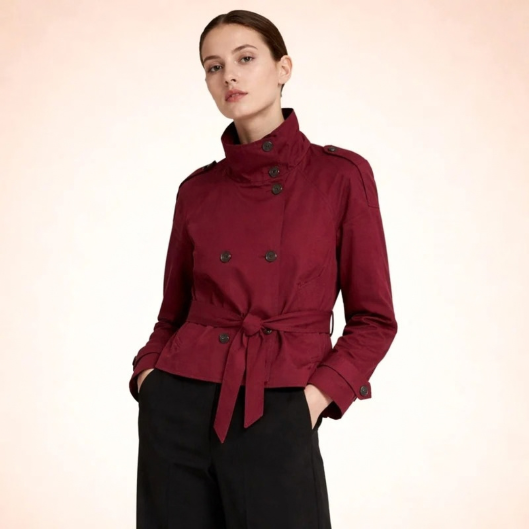 Theresia | Damen Winterjacke mit Stehkragen und Knöpfen
