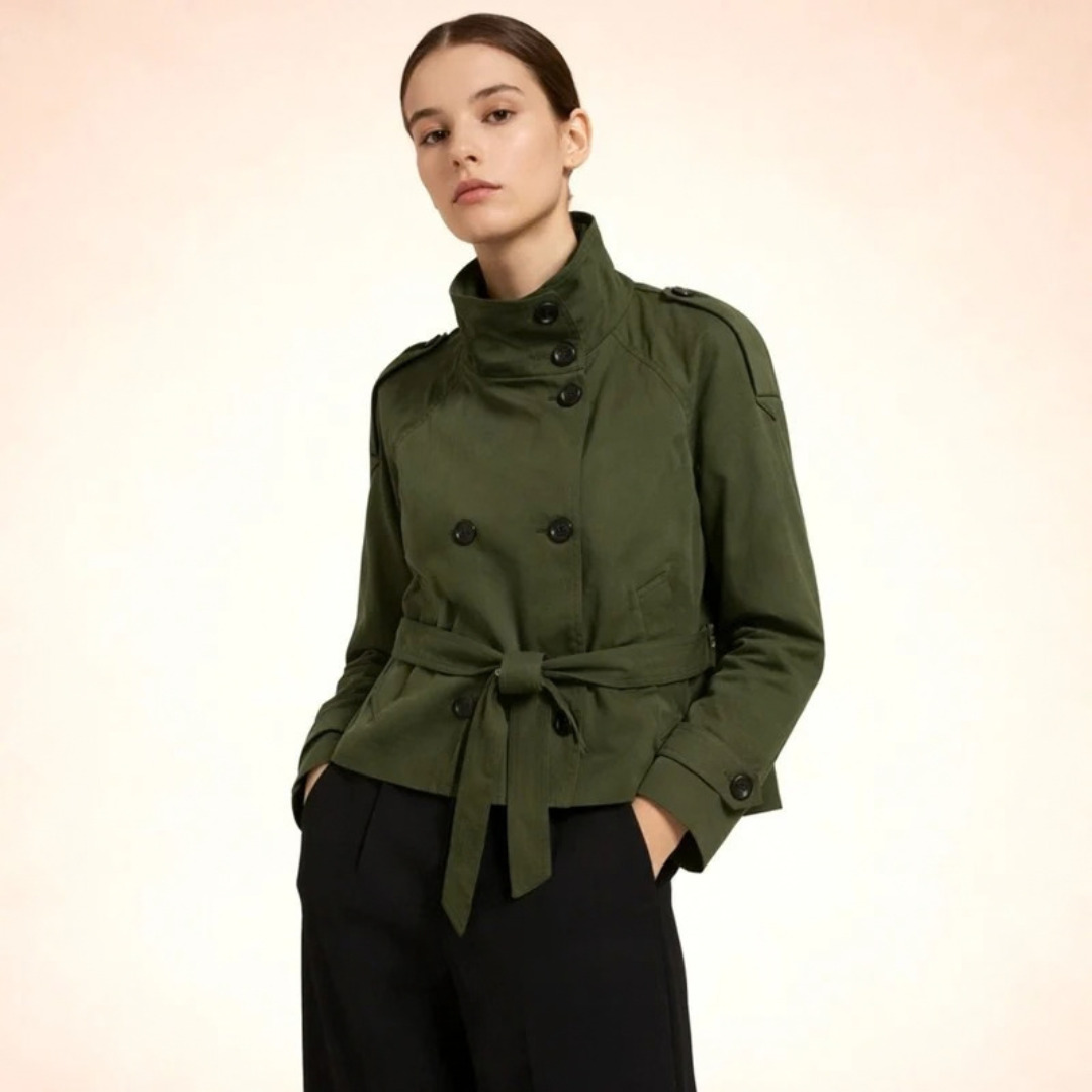 Theresia | Damen Winterjacke mit Stehkragen und Knöpfen