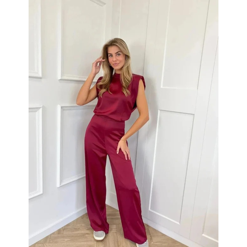 Tilly | Damen Stilvoller Jumpsuit Aus Satin