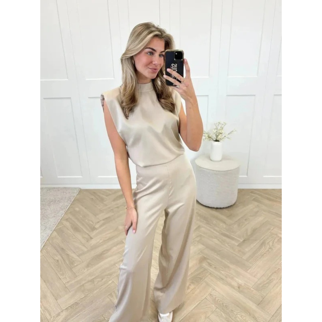 Tilly | Damen Stilvoller Jumpsuit Aus Satin