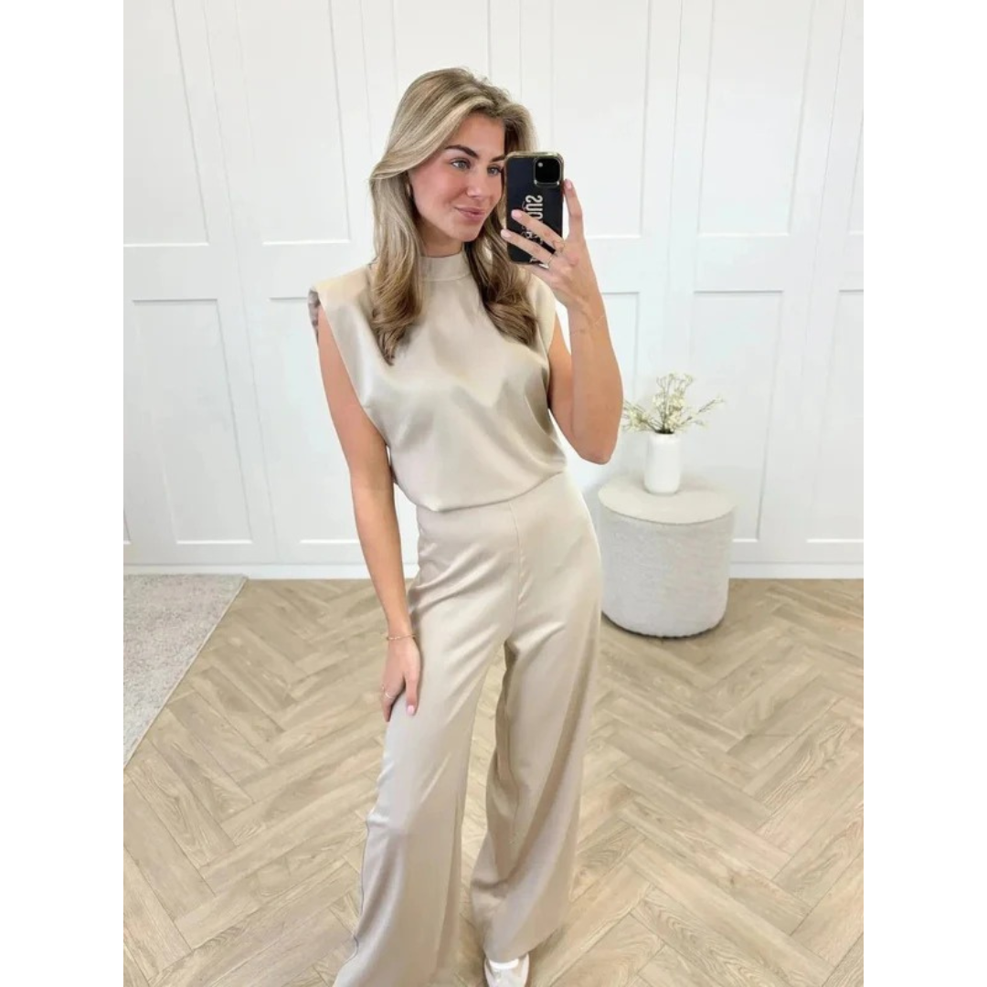Tilly | Damen Stilvoller Jumpsuit Aus Satin