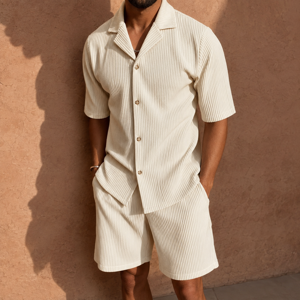 Torsten | Herren Freizeit Set mit Hemd und kurzer Hose