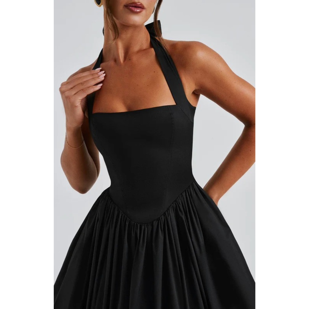 Traudel | Damen Kleid Für Hochzeitsgast In Midi Länge Mit Neckholder