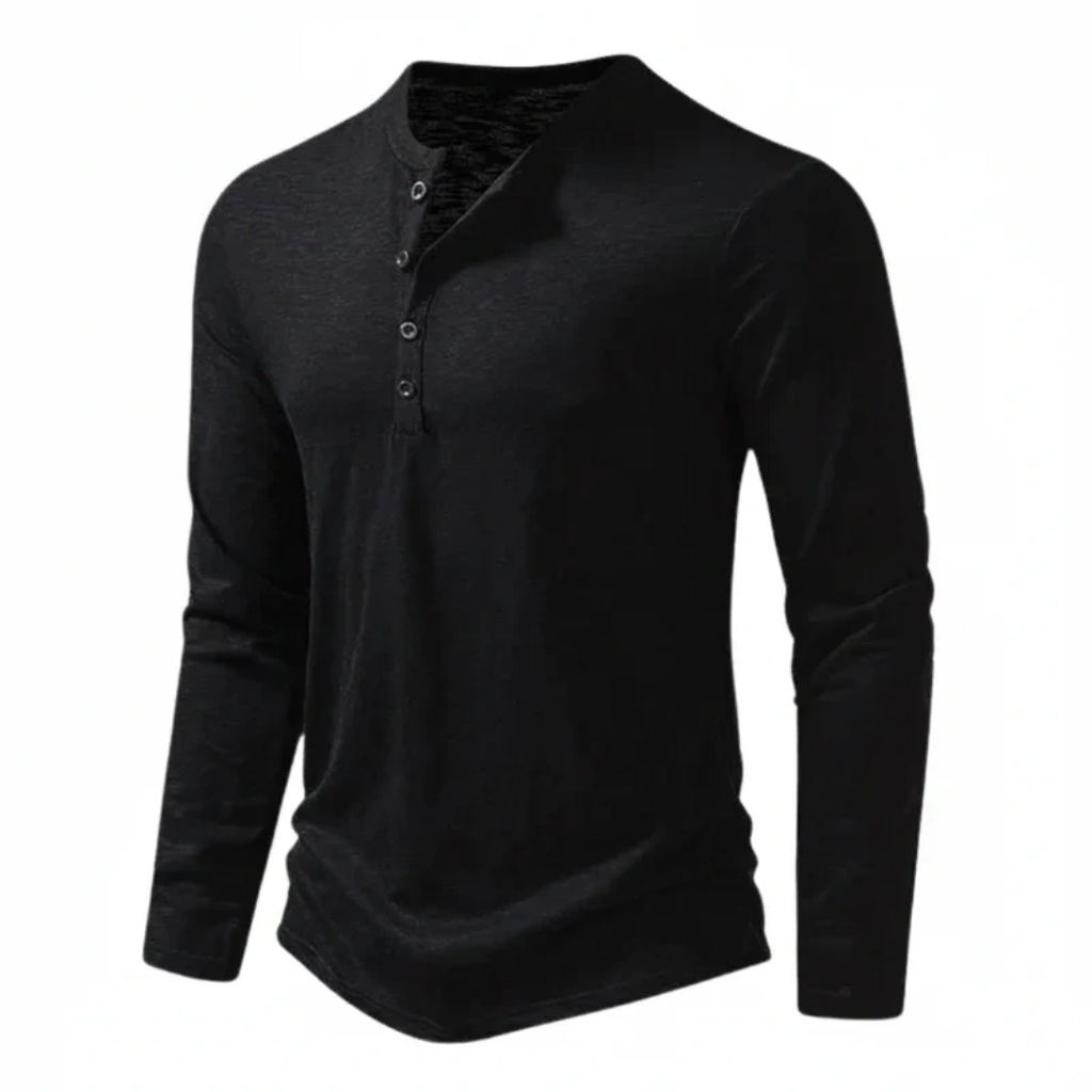 Udo | Herren Henley Shirt Mit Kragen Elegant