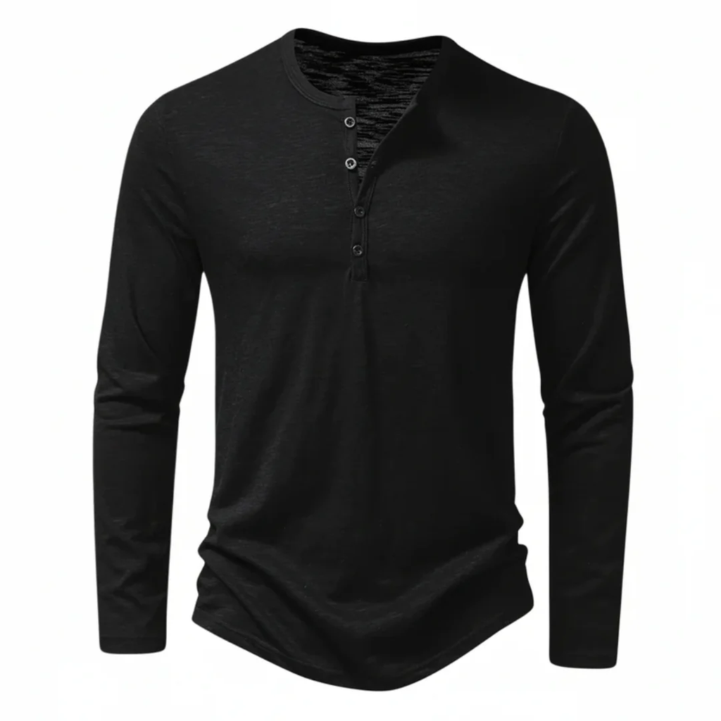 Udo | Herren Henley Shirt Mit Kragen Elegant