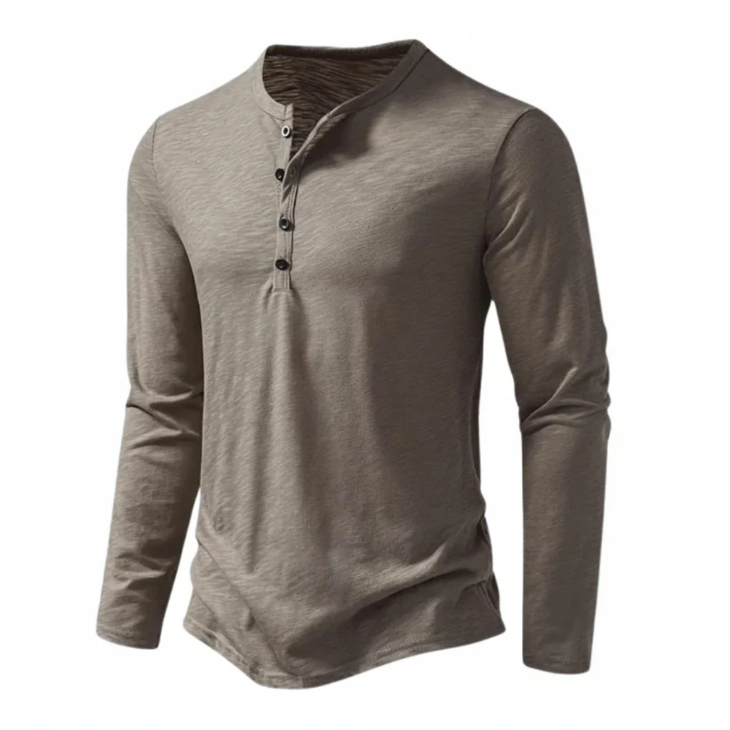 Udo | Herren Henley Shirt Mit Kragen Elegant