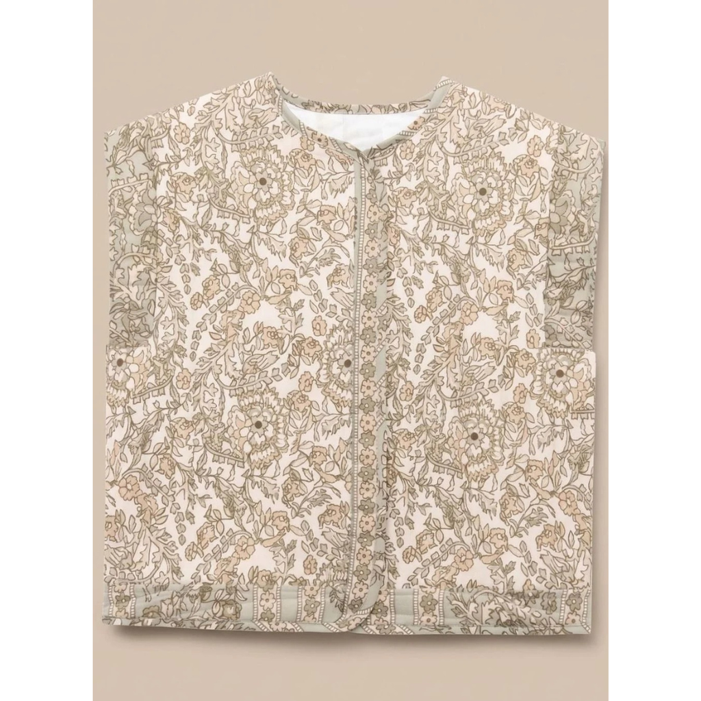 Ulrike | Damen Weste mit Blumenmuster und Knöpfen