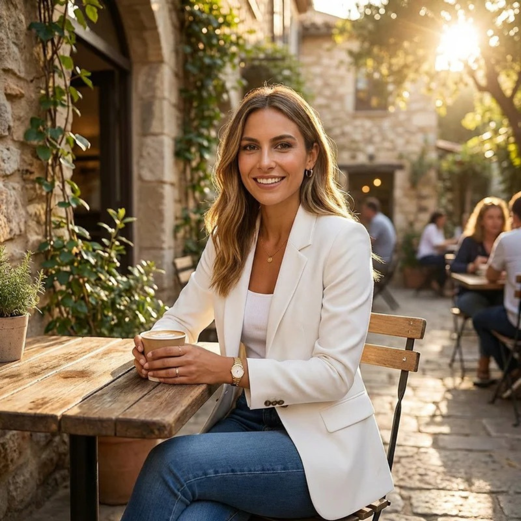 Una | Damen Elegante Blazer Mit Knopf