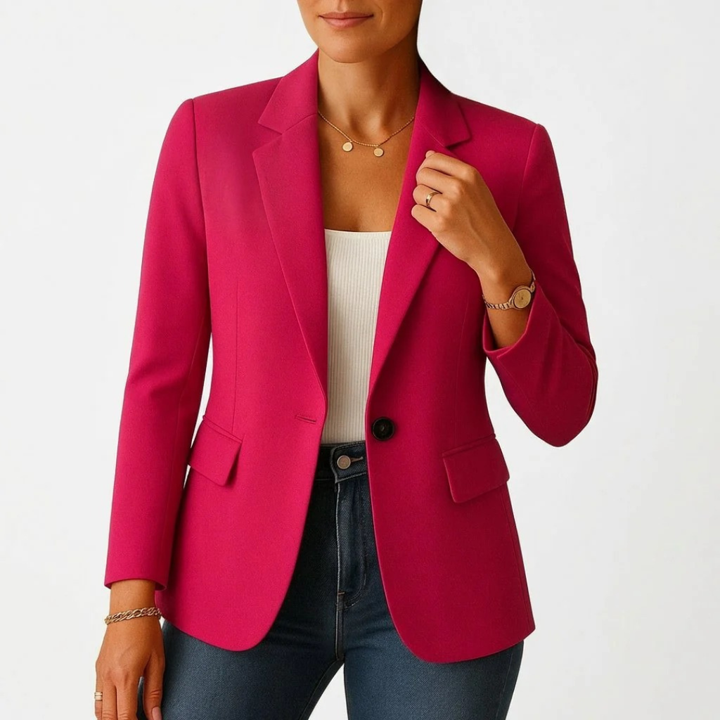 Una | Damen Elegante Blazer Mit Knopf