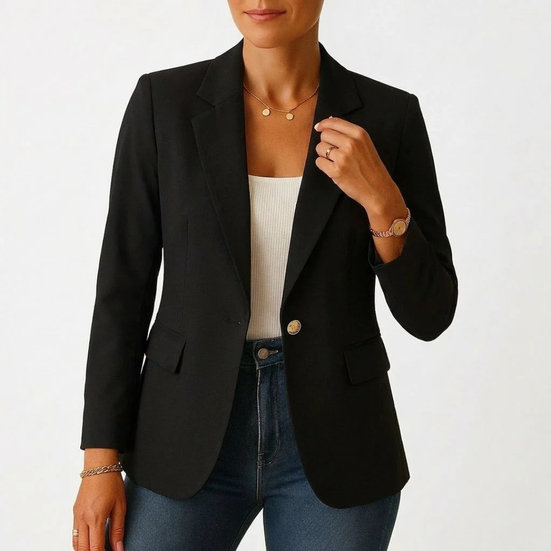 Una | Damen Elegante Blazer Mit Knopf