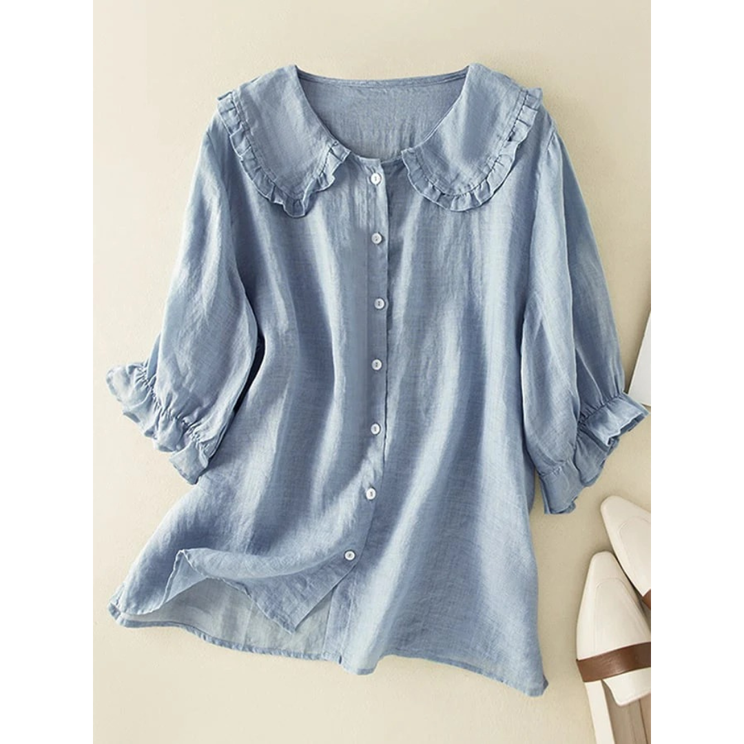 Ursula | Damen Sommer Bluse Mit Rüschen