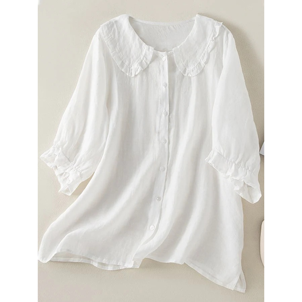 Ursula | Damen Sommer Bluse Mit Rüschen