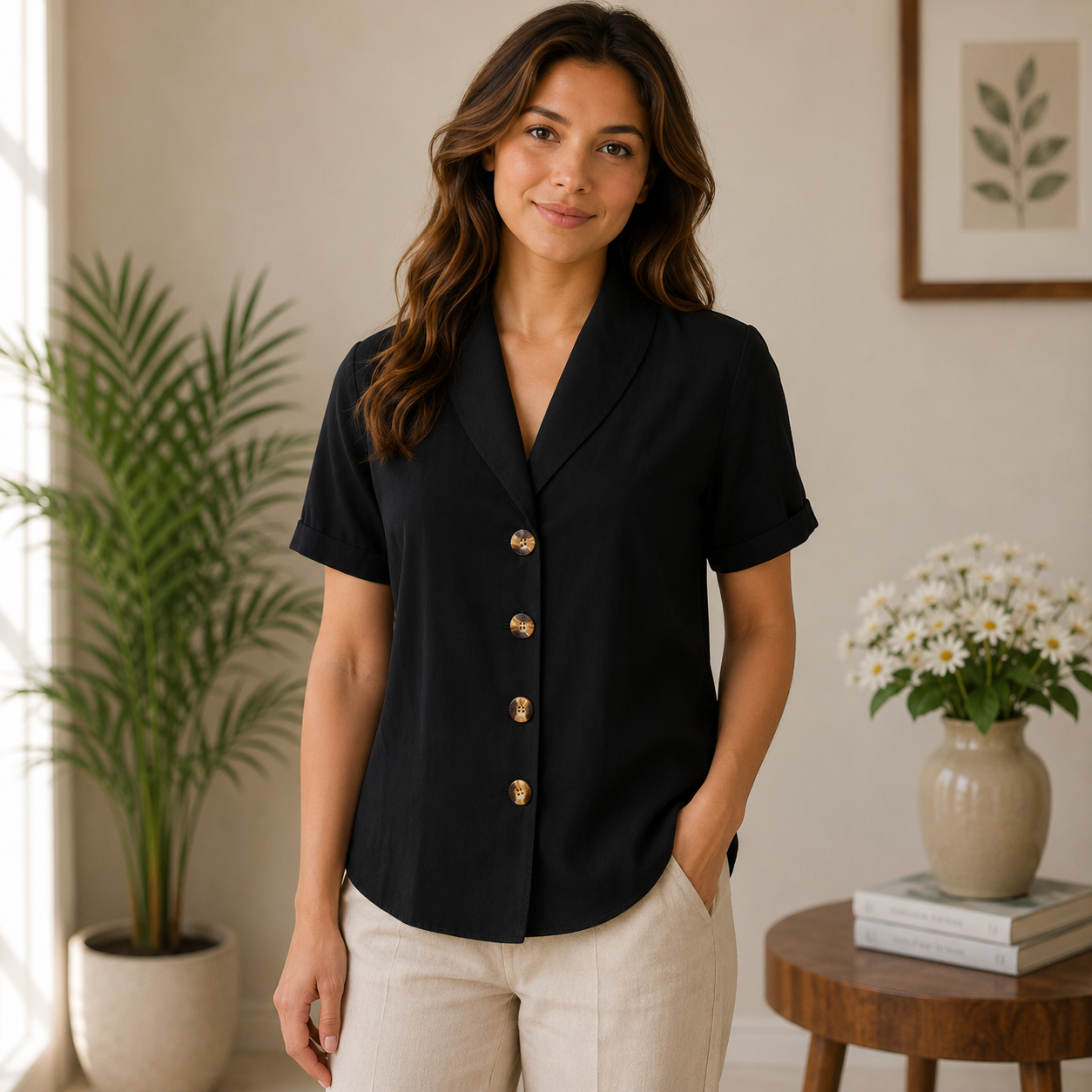 Uta | Damen Bequeme Bluse für Alltag