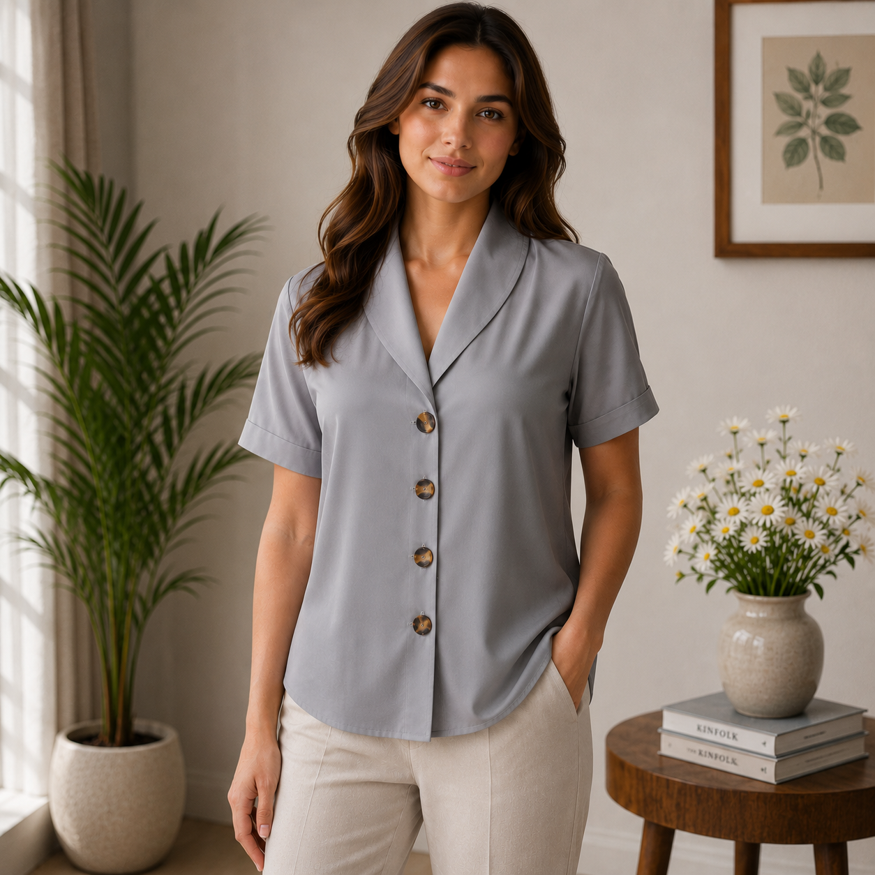 Uta | Damen Bequeme Bluse für Alltag