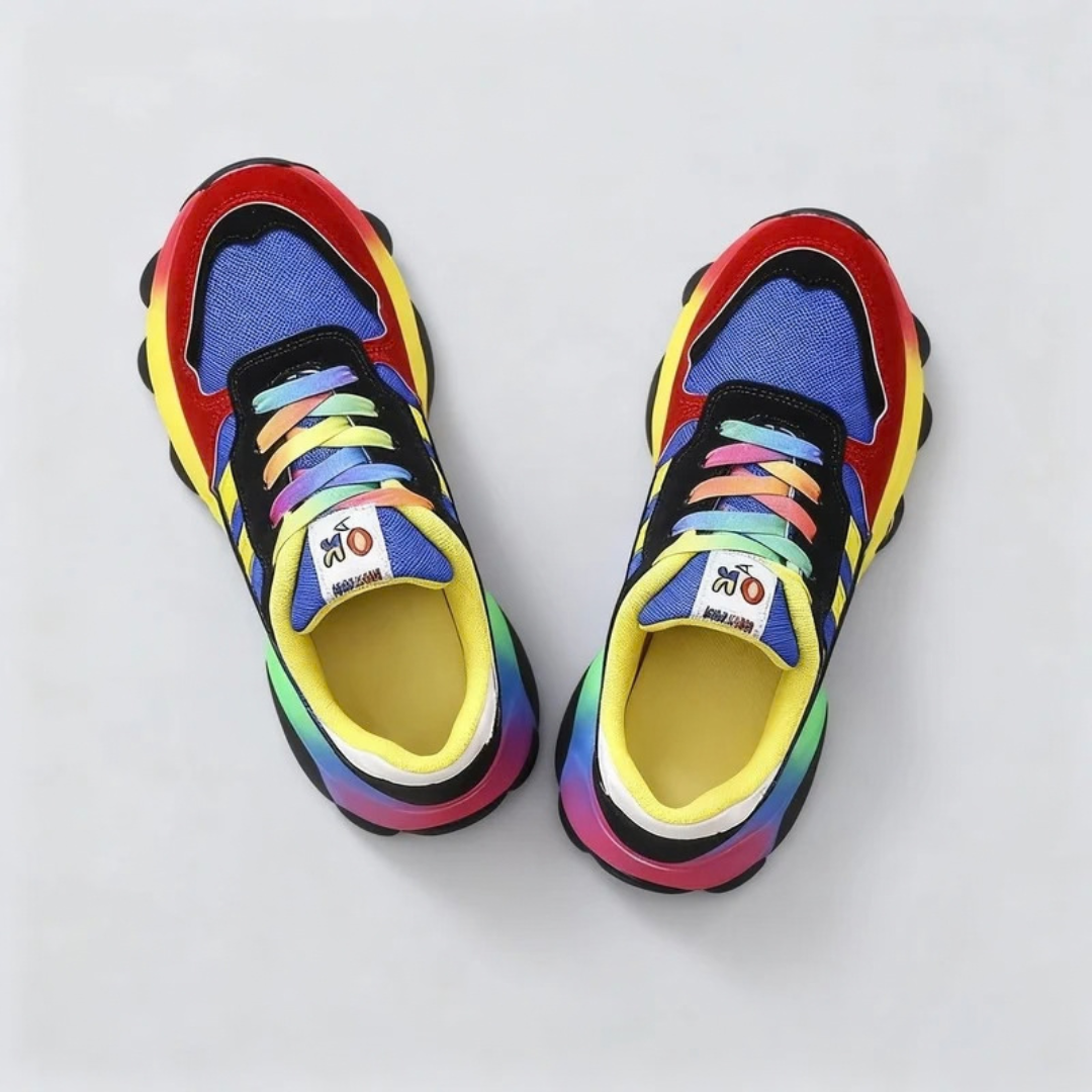 Valentina | Damen Sneaker mit orthopädischem Design und Regenbogen